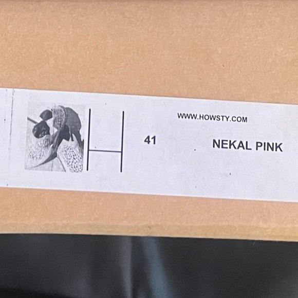 Anthropologie Howsty Nekal Pink Perforated Ankle Boot Size-41 NWB - Picture 12 of 13